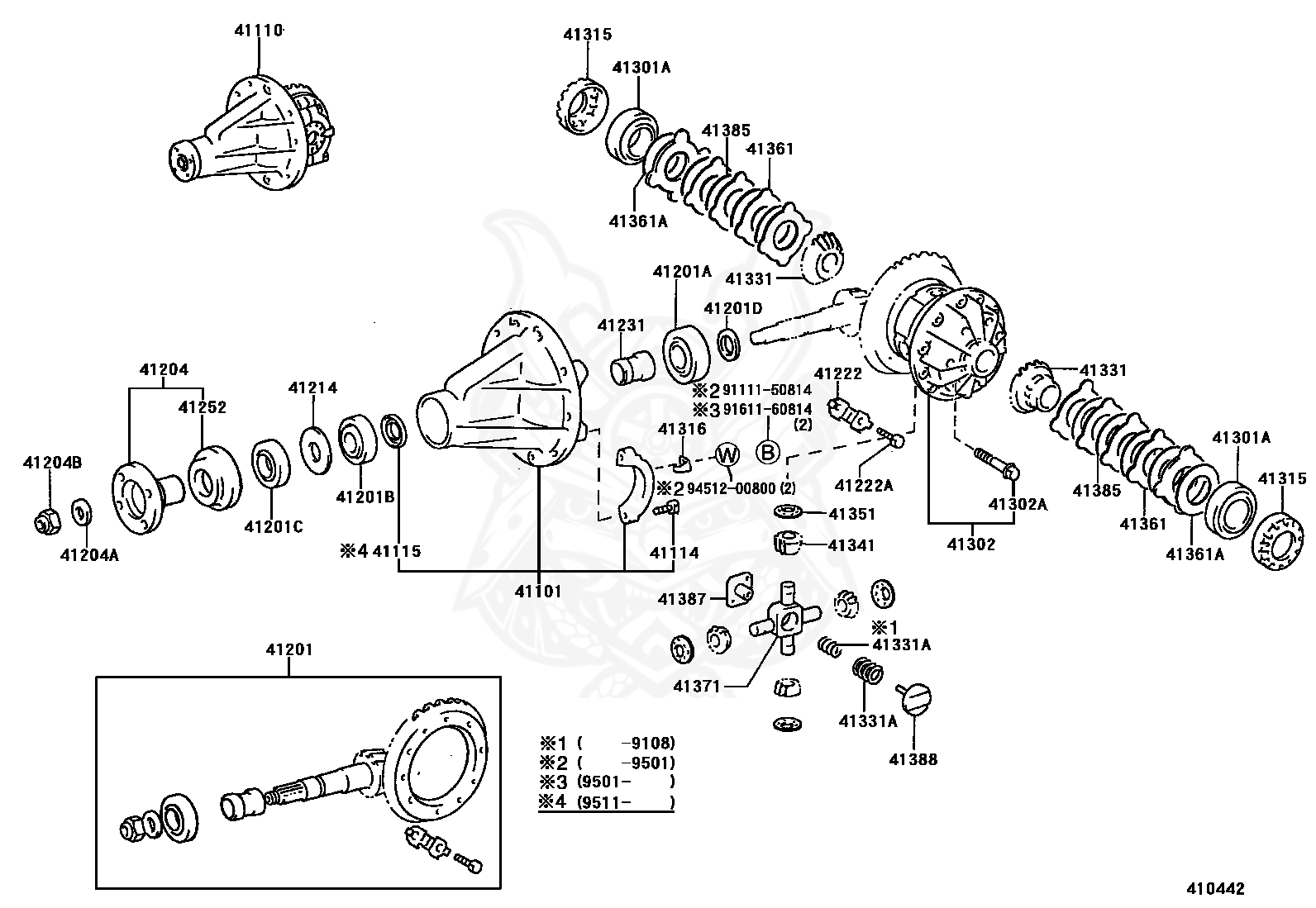 Toyota - Gear, Front Differential Side